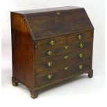 A late 18thC mahogany bureau,