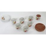 Vintage Retro : A Myotts Ironstone ''Marrakesh'' pattern part tea set , comprising 6 cups,