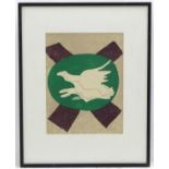 Georges Braque, (1882-1963), French, Lithograph, 'Oiseau sur fond de x' ('Bird on 'X' background'),