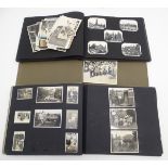 Three photograph albums to include black and white photographs of churches and other notable