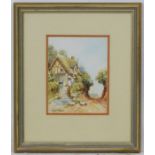Charles W Morsley, XX, Watercolour, 'Mid-day, Pause', Signed lower left, inscribed verso.
