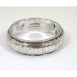 Straits silver / Chinese Export : A white metal napkin ring CONDITION: Please Note