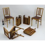 A set of six American ‘Leg-o-matic’ folding chairs,