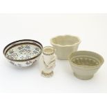 A quantity of ceramic items to include a Worcester vase formed as hand holding a Grecian urn,