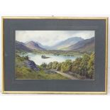 R Stewart, XX, Watercolour and gouache, 'Grasmere 1973', Signed lower right and inscribed verso.