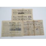 A quantity of newspapers pages from the Egyptian Gazette, January 24th 1943, Egyptian Mail,