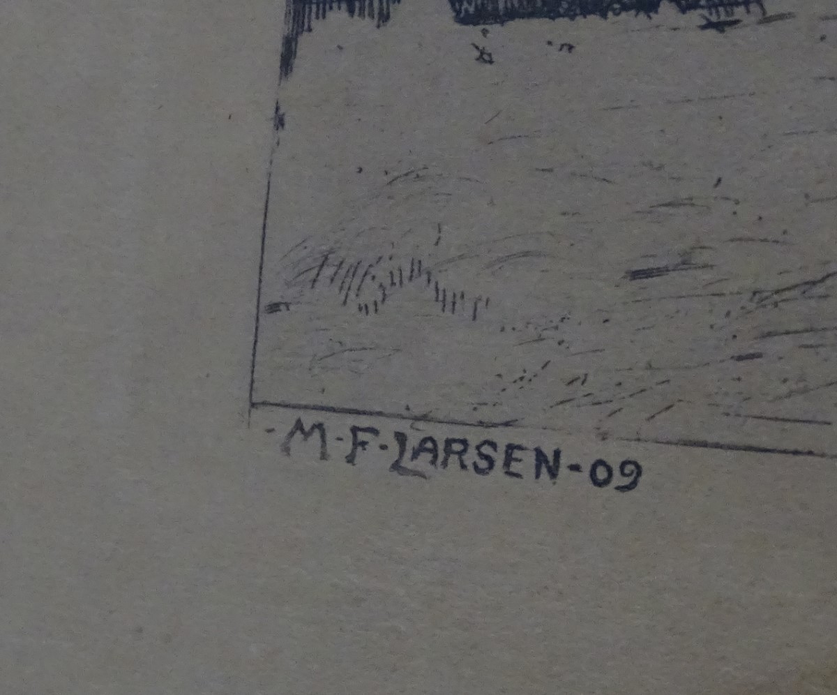 After MF Larsen, XIX-XX, Monochrome etching, - Image 6 of 8