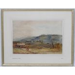 John Keeley (1849-1930), Watercolour, 'The Chase from Little Haywood' a country vista,