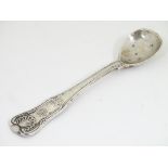 A Continental white metal mustard spoon 3 3/4" long CONDITION: Please Note - we do
