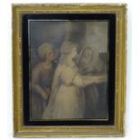 Circa 1800, Vere eglomise gilt framed stipple engraving, 'The Vestal' (Mrs.