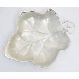 A WMF Ikora nut dish formed as a vine leaf 9 1/2" long CONDITION: Please Note - we