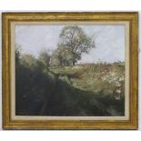 Marriott 85, Oil on board, The country track, Signed and dated lower left.