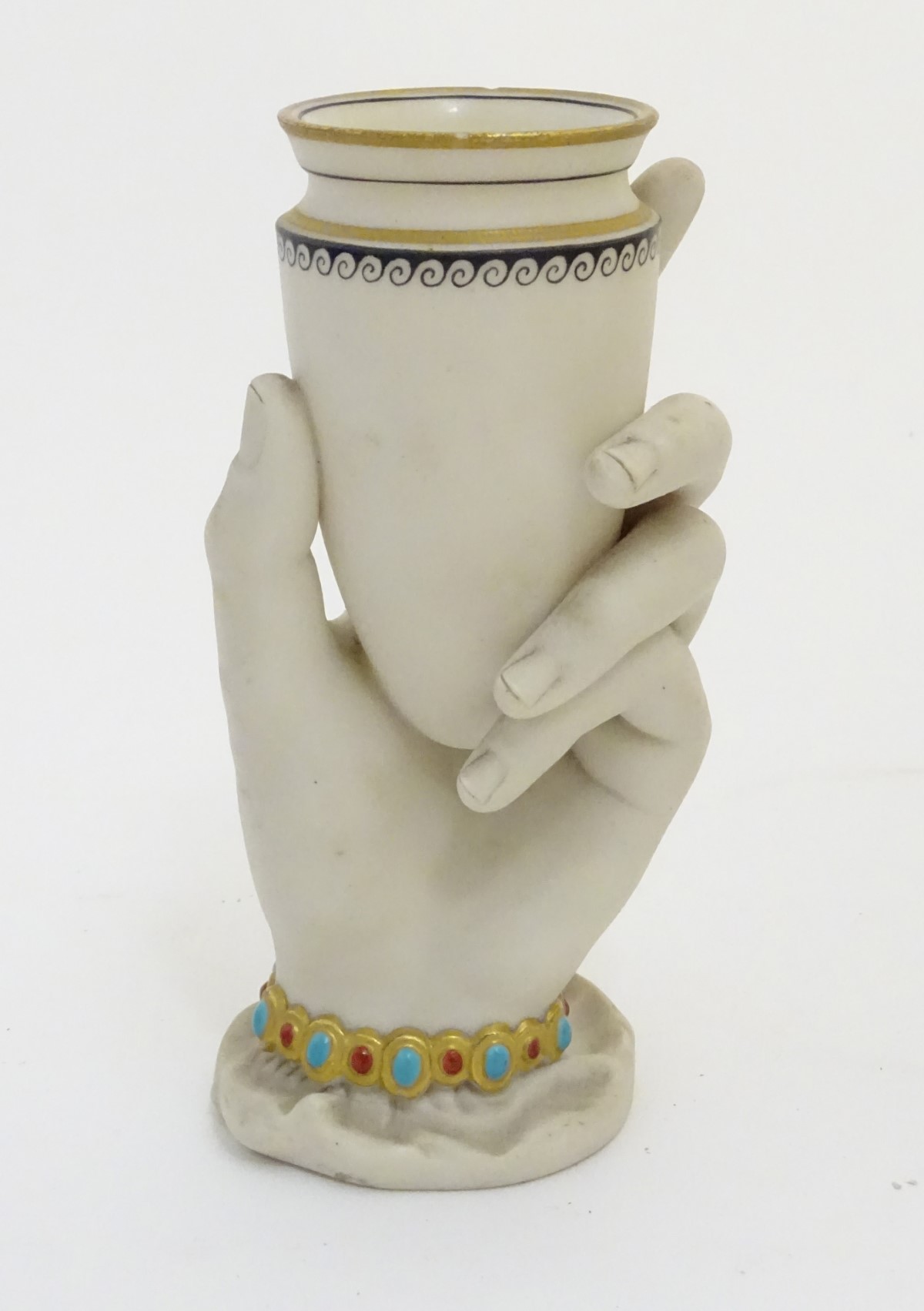 A quantity of ceramic items to include a Worcester vase formed as hand holding a Grecian urn, - Image 6 of 8