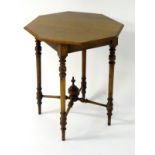 A late 19thC / early 20thC walnut occasional table,