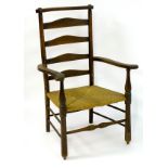A late 19thC Charles Robert Ashbee designed chair for the Guild of Handicraft,