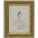 Steve O'Connor, XX, Pencil sketch, A young ballerina, Signed lower right.