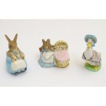 Three Beswick Beatrix Potter figures to include Jemima Puddleduck (1948),