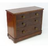 A Victorian mahogany chest of drawers,