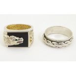 Two silver Gentleman's rings,