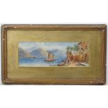 Indistinctly signed, 1881, Italian School, Watercolour, 'Bellagio on Lake Como',