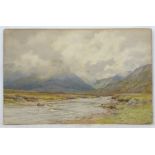 Percy Dixon (1862-1924), Scottish School, Watercolour, A river in the Scottish Highlands,