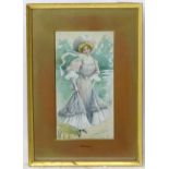 Indistinctly Signed, Watercolour and gouache, 'Madam' portrait of an Edwardian lady,