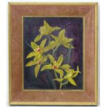 Albert Williams (1922), Oil on canvas, Still life of Irises, Signed lower left.