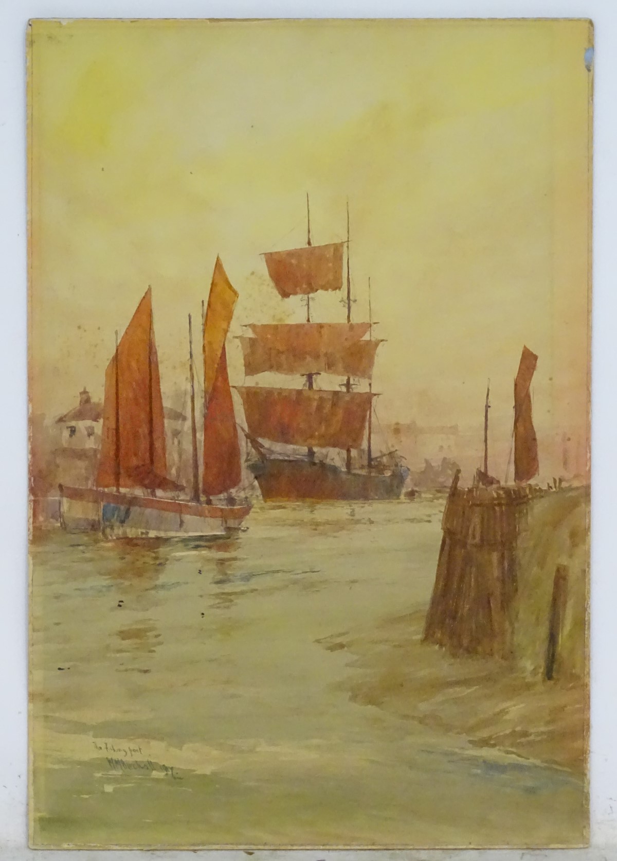 William Minshall Birchall (1884-1941), Marine School, Watercolour with some Gum Arabic, - Image 4 of 6