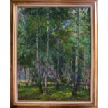 Komounar Savelievitch Berkouta (1926-2003), Russian, Oil on canvas, Greenery in May,