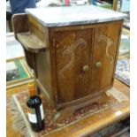 An Art Deco style marble top bedside cabinet CONDITION: Please Note - we do not
