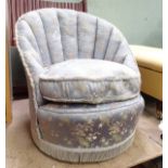 An Art Deco boudoir chair with a shell back CONDITION: Please Note - we do not