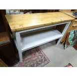 A pine topped sideboard / work bench CONDITION: Please Note - we do not make