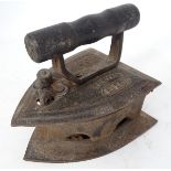 A cast iron charcoal sad iron / box flat iron,