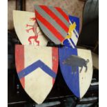 Five decorative heraldic style shields CONDITION: Please Note - we do not make