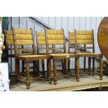 Six 19thC rush seated dining chairs CONDITION: Please Note - we do not make