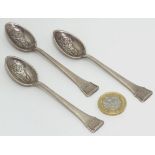 3 silver plated advertising spoons for Bucherer Watches,