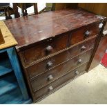 A Victorian mahogany 2 over 3 chest of drawers CONDITION: Please Note - we do not