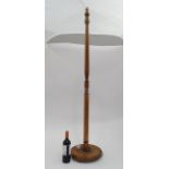 A beech standard lamp CONDITION: Please Note - we do not make reference to the