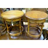 Two circular occasional tables CONDITION: Please Note - we do not make reference to