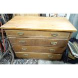 A pine 4 drawer chest of drawers CONDITION: Please Note - we do not make reference