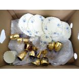 A box of assorted glass and ceramics, to include items of Art Deco Burleighware, Italian glass,