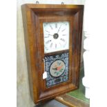 Wall Clock : a mahogany American 'Kipper ' 8 day Wall Clock marked ' Jerome & Co , New Haven , Conn.