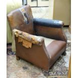 Child's leather chair for restoration CONDITION: Please Note - we do not make