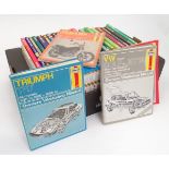 Books: A quantity of Haynes owner's workshop manuals for cars and motorbikes,