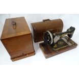 Two sewing machines,