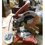 A bench mounting 210mm compound Mitre saw CONDITION: Please Note - we do not make