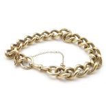A 9ct gold bracelet 8" long CONDITION: Please Note - we do not make reference to