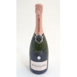 A single bottle of Bollinger rose champagne, 75cl,