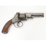 Militaria: A c1860 .36 percussion revolver by Adams, London.