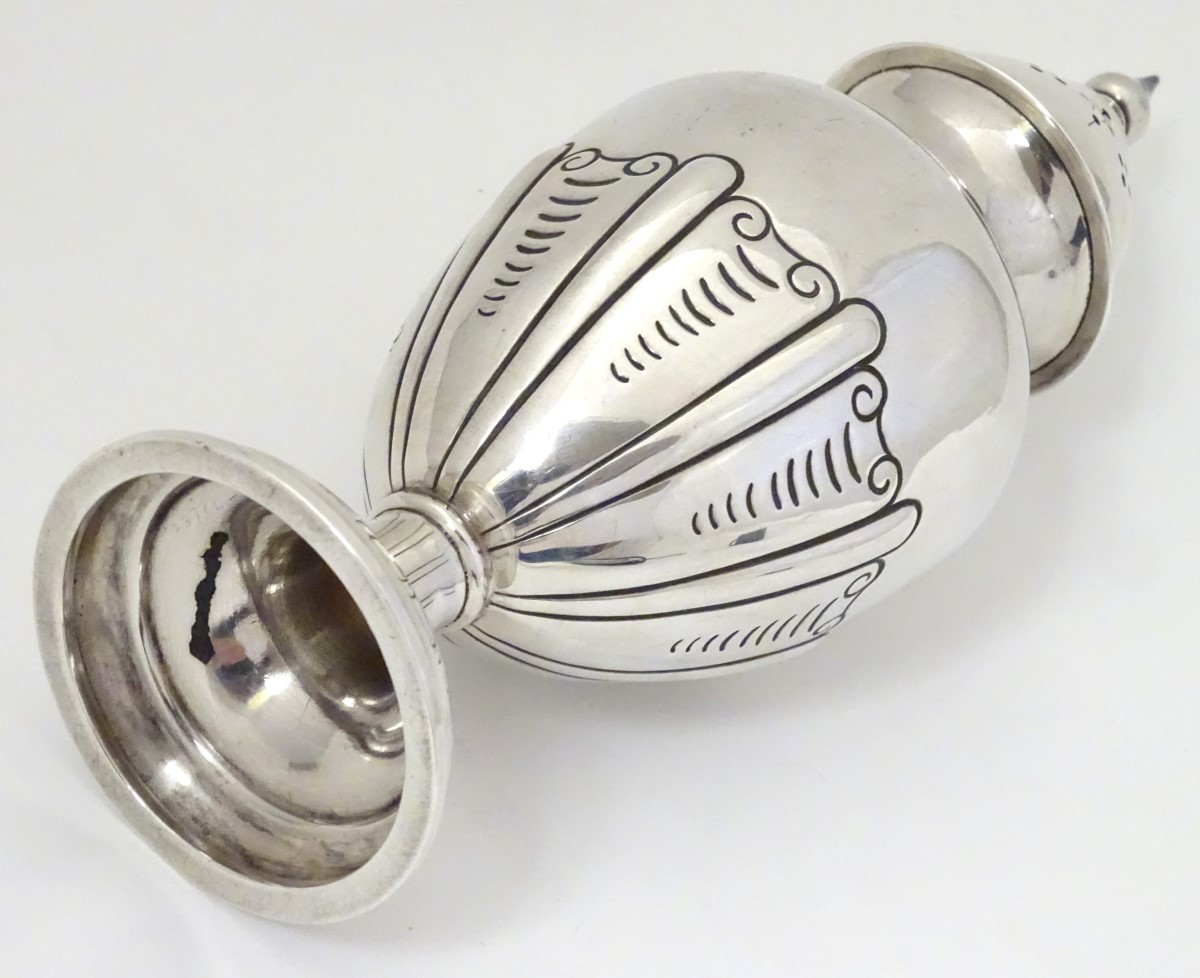 A silver plated sugar caster / sifter 8" long CONDITION: Please Note - we do not - Image 2 of 7